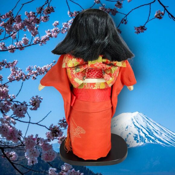 Heian Shunpo Kyoto Ichimatsu Doll 16in Pure Silk Kimono w Box & Papers Japan - Picture 8 of 16